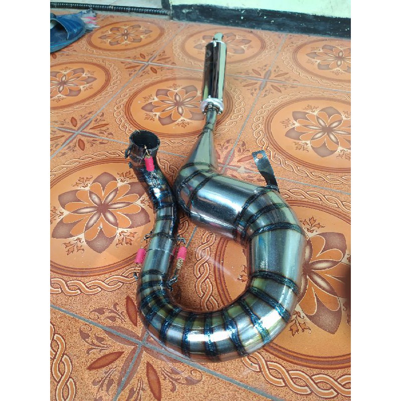 Knalpot vespa px200/spartan slenser krum