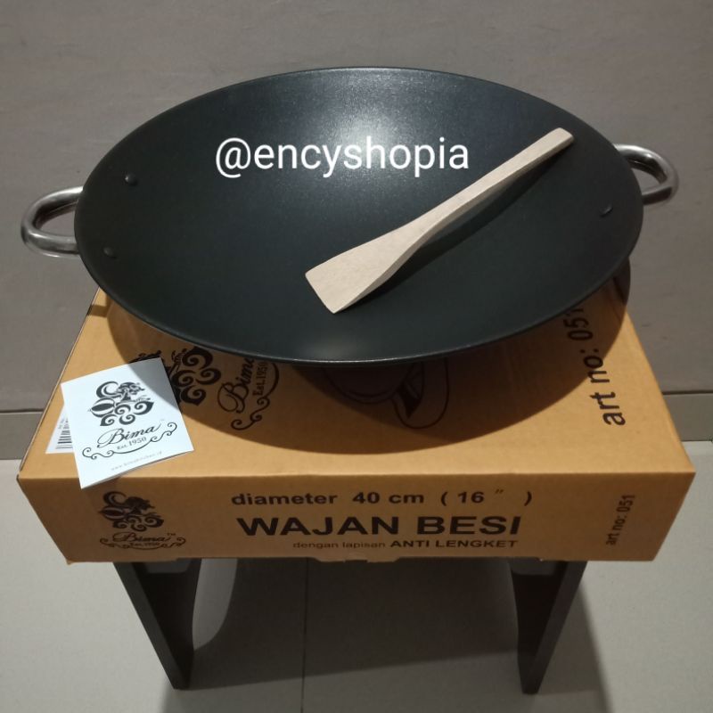 WAJAN BIMA Besi Baja Anti Lengket 40 cm