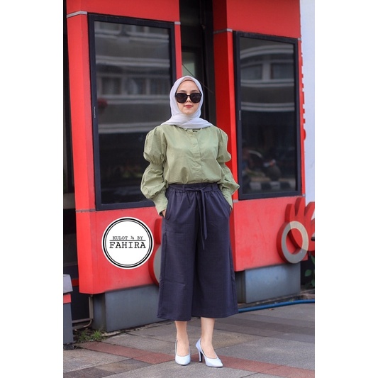 Celana Kulot Fahira~Celana kulot wanita By Fahira-Celana Kulit 7/8 By Fahira