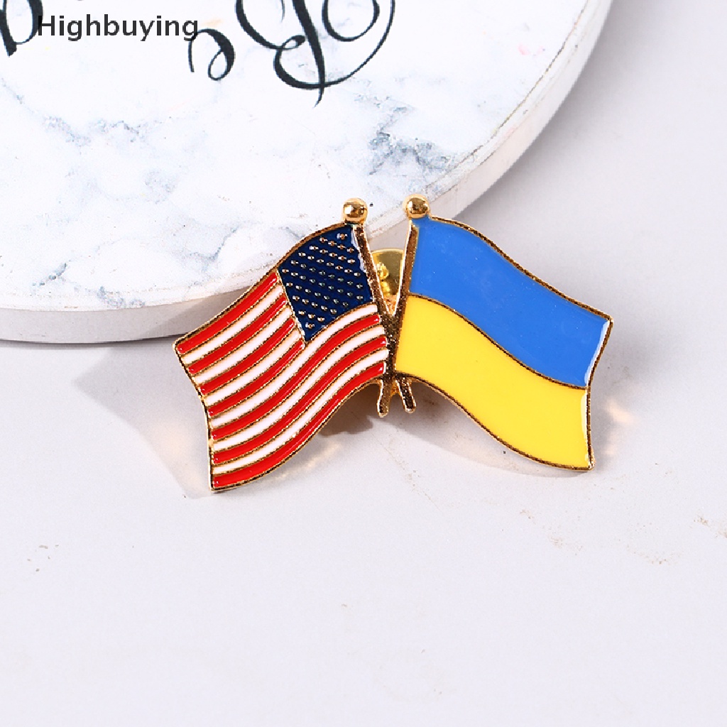 Hbid Bros Pin Desain Bendera Ukrainian Patriotik USA Eropa