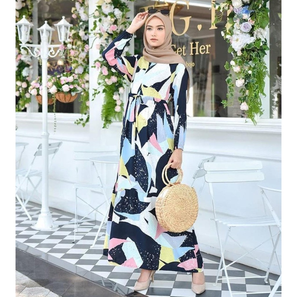 1KG MUAT 4PCS | KALISTA MAXY DRESS RAYON PREMIUM HITS SELEBGRAM FASHION WANITA MUSLIMAH HIJAB