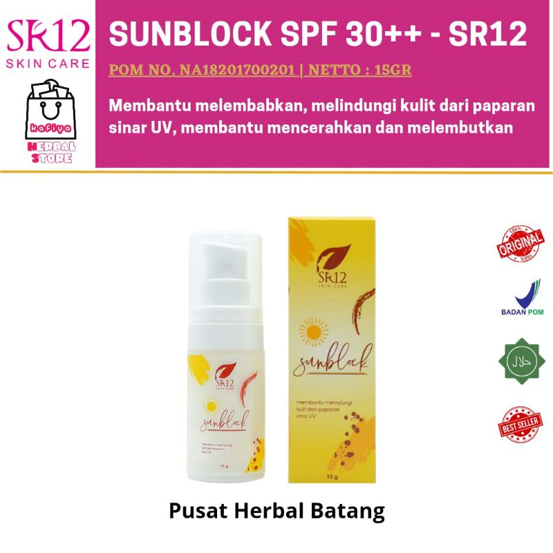 SUNBLOCK SR12 / SUNSCREEN SR12 SPF 30++