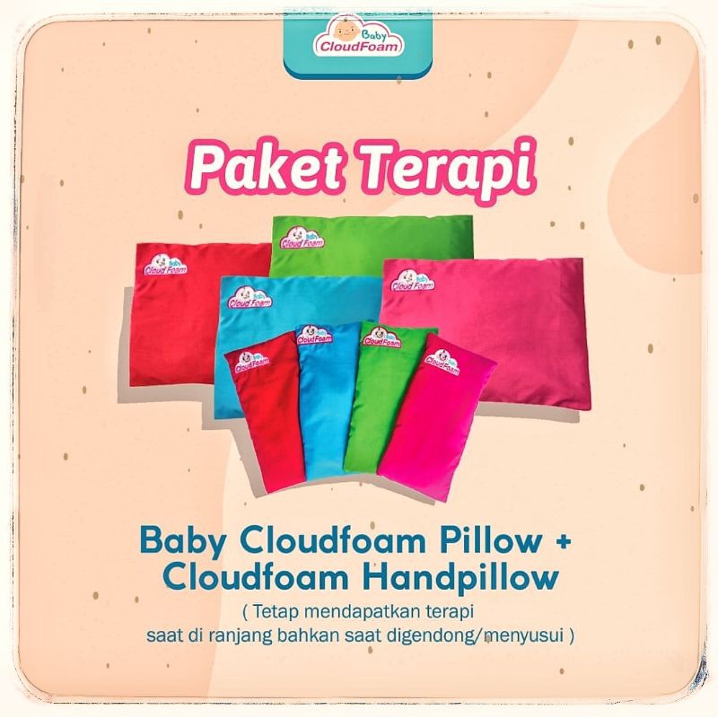 PAKET TERAPI PRODUK BABY CLOUDFOAM PILLOW + CLOUDFOAM HAND PILLOW ORIGINAL