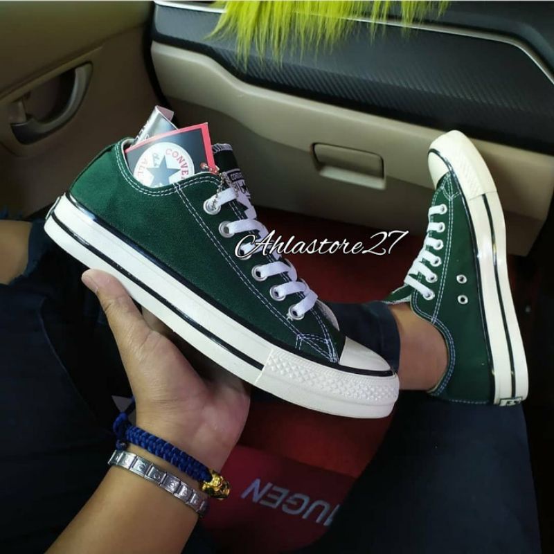 Sepatu Hijau Army Converse Pria Wanita Termurah Sepatu Kasual Premium Army COD gratis BOX