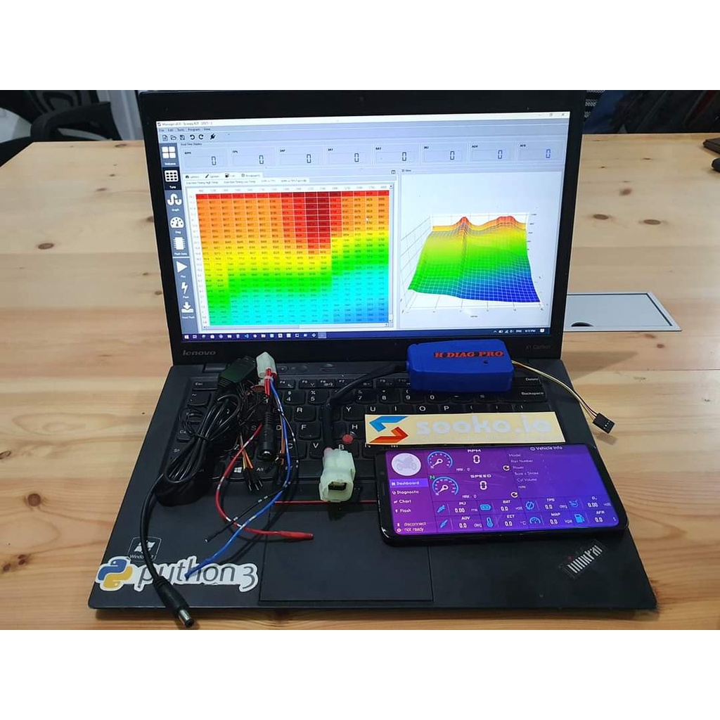 H-Diag PRO Alat Remap Flah ECU Standart + Scan Tools Sooko Iquteche