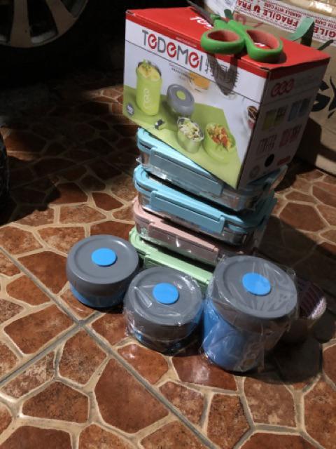 Tempat Bekal Tedemei 6577 Square Stainless Steel Anti Tumpah