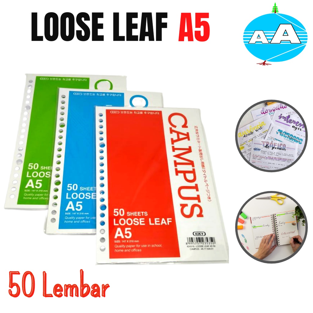 

Isi Binder/ Loose Leaf Kiky A5 Isi 50 Lembar