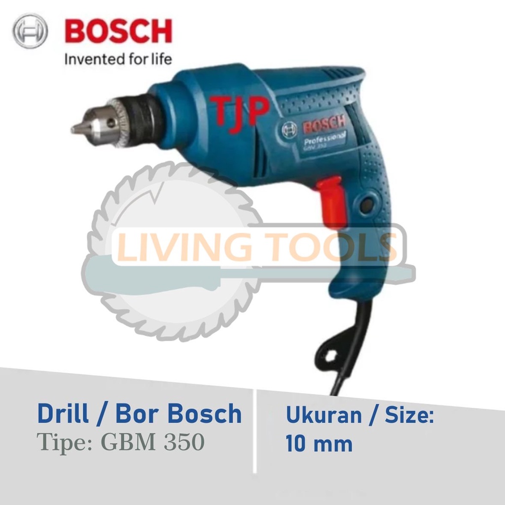 Mesin Bor Tangan BOSCH 10mm GBM 350 Electrci Drill Bor Besi Kayu Mesin Bor Listrik BOSCH GBM 350