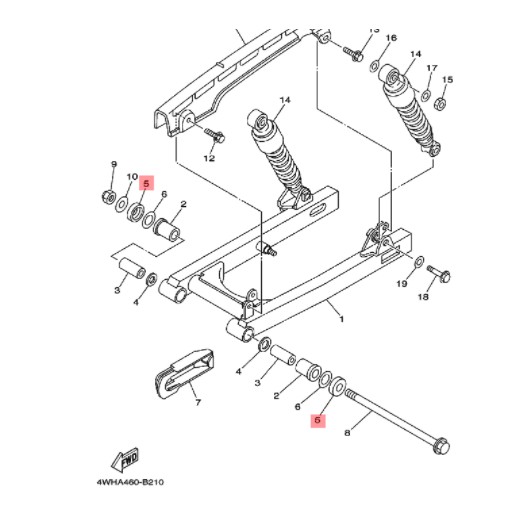 cover thrust tutup bosh swing arm alfa sigma force1 f1zr fiz r rxz rzr byson scorpio 5BP-F2129-01