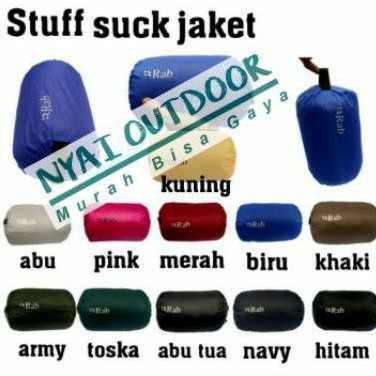 stuff suck Rab poket penyimpanan jaket
