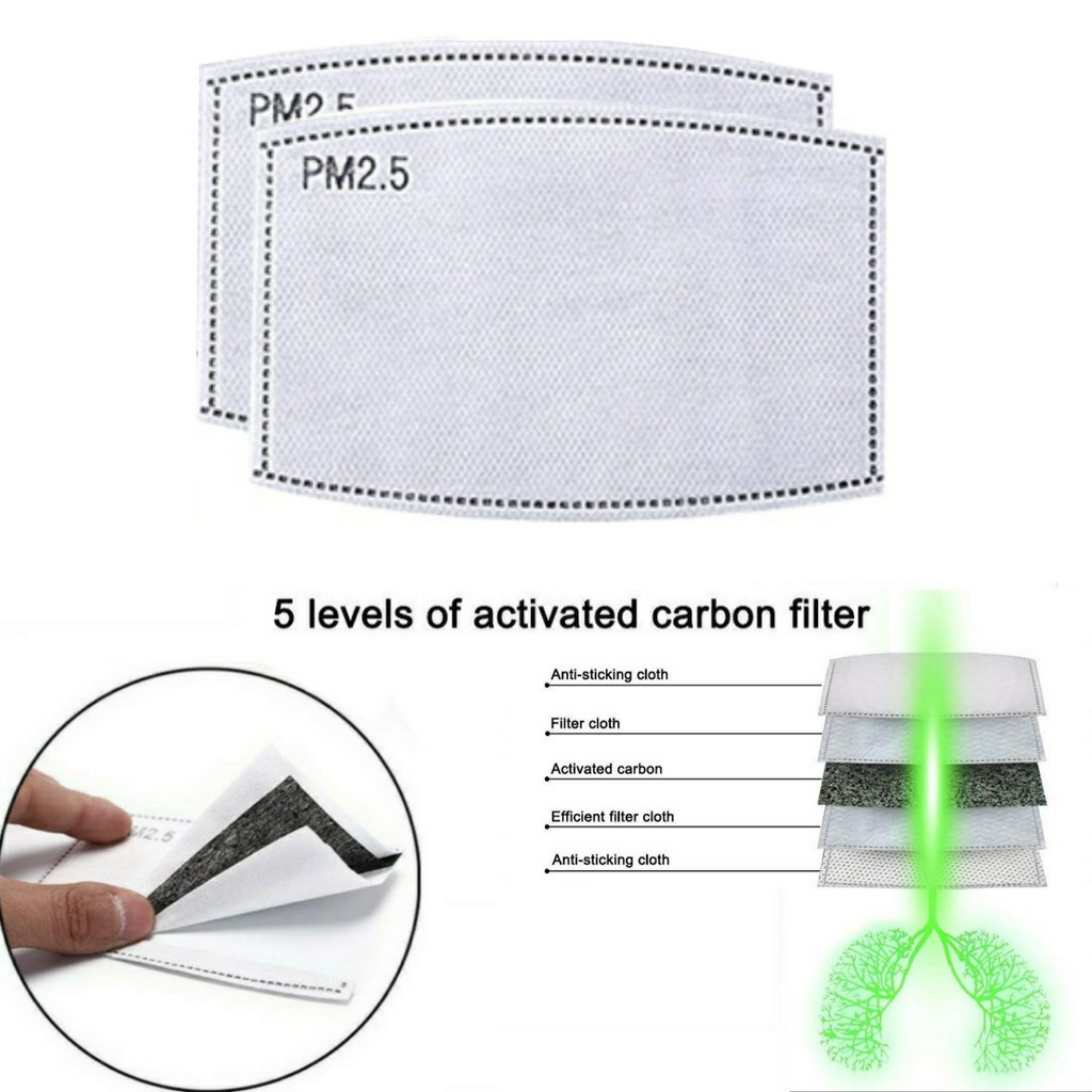 FILTER MASKER PM2.5 MASKER FILTER N95 MASKER FILTER 5LAYER