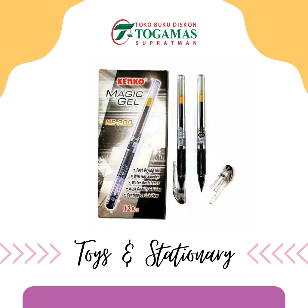 

BALLPEN GEL KE-200 KENKO BALCK ORIGINAL