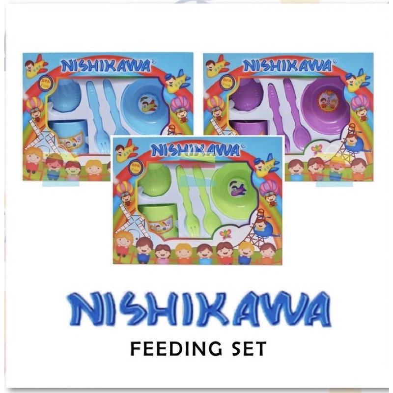 FEEDING SET NISHIKAWA / JOEYI (ukuran kecil, bisa request bungkus kado FREE)