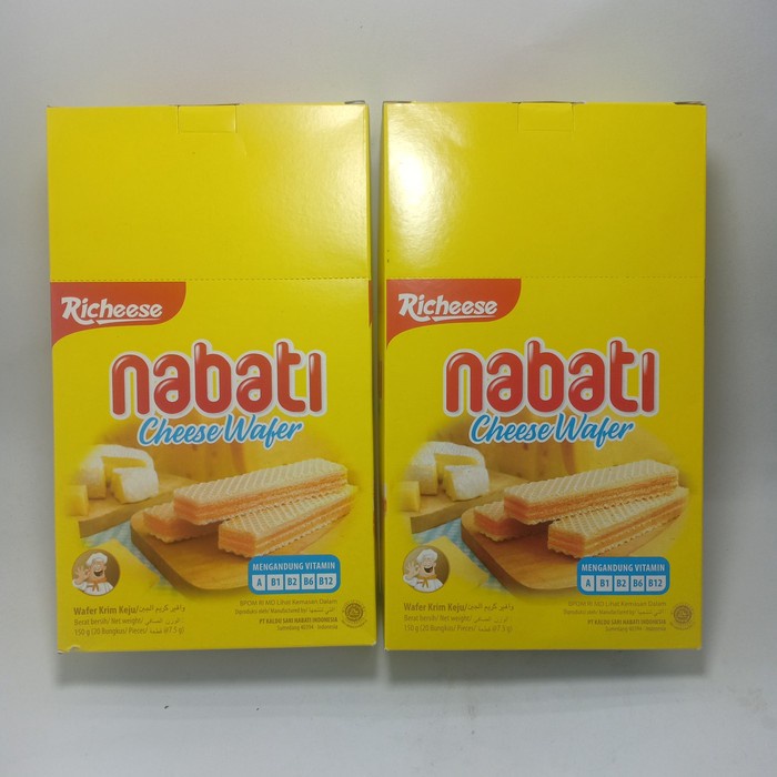 

NABATI WAFER KEJU RICHEESE BERAT 150 GR ISI 20 PCS