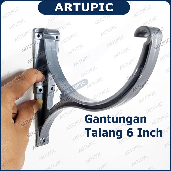 Gantungan Talang Pakan 6 inch Setengah Lingkaran PVC Glossy Penyangga Talang Pakan 6 inch Kandang Ay