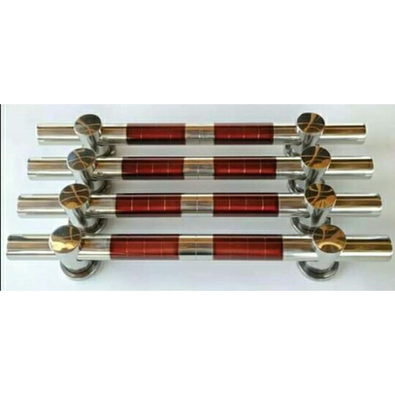 Handle pintu rumah minimalis full stainless 60cm motif suling SPB.