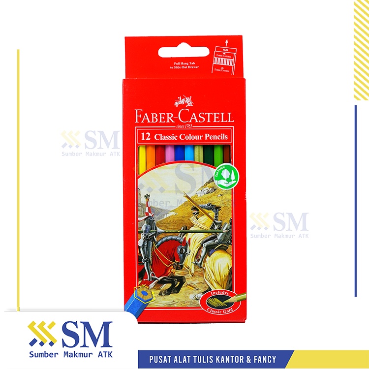 

PENSIL WARNA PANJANG 12 WARNA FABER CASTELL CLASSIC