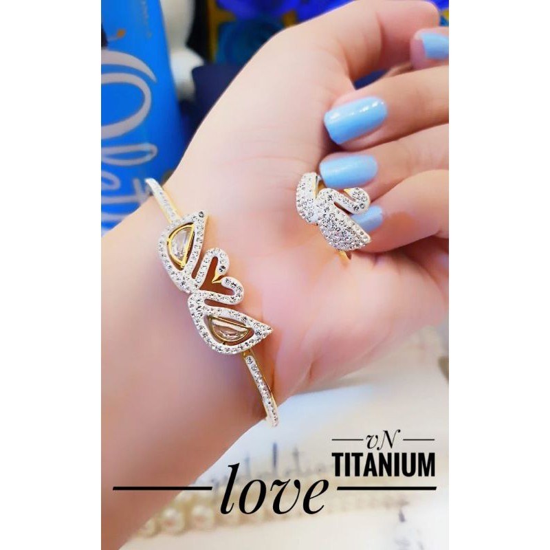 Titanium Gelang dan Cincin Cc11a