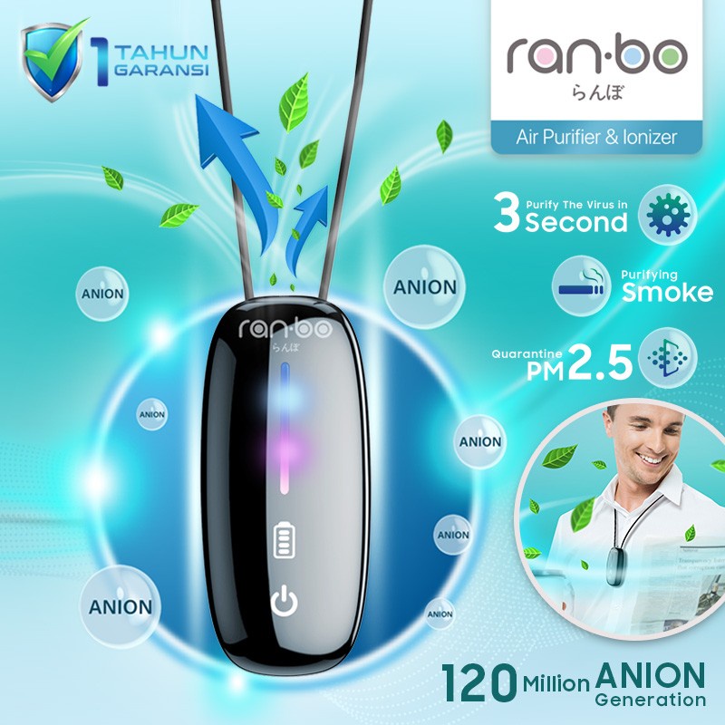 RANBO AIRPRO 10 Personal Ionizer Portable Kalung Ion Negatif Purifier