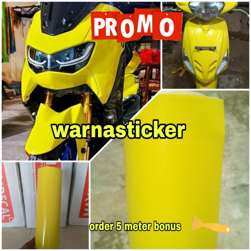 Skotlet Motor Kuning Lemon Sticker Skotlet Motor Mobil Otomotif Kuning Lemon Doff Glosy