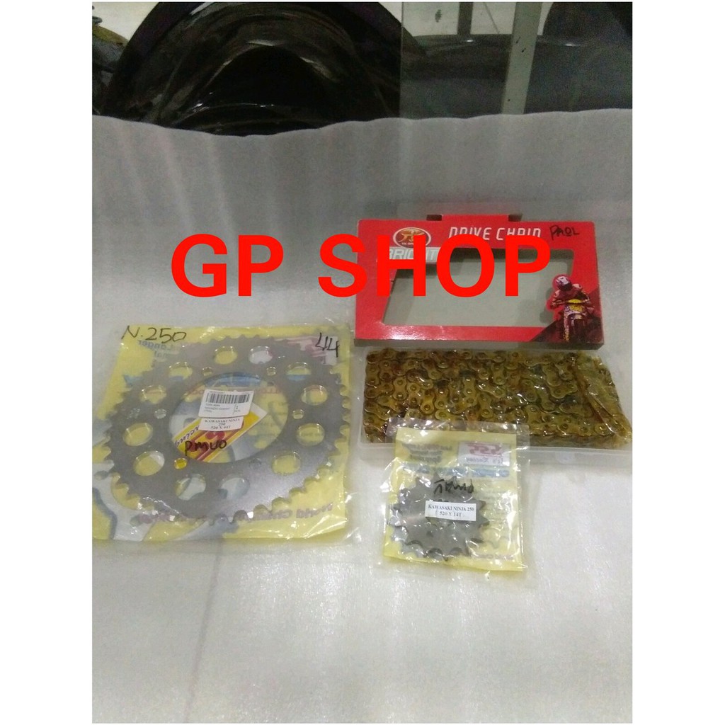 gear set sss for kawasaki ninja 250 FI dan KALBU rantai TK gear set sss kawasaki ninja 250 FI-kalbu