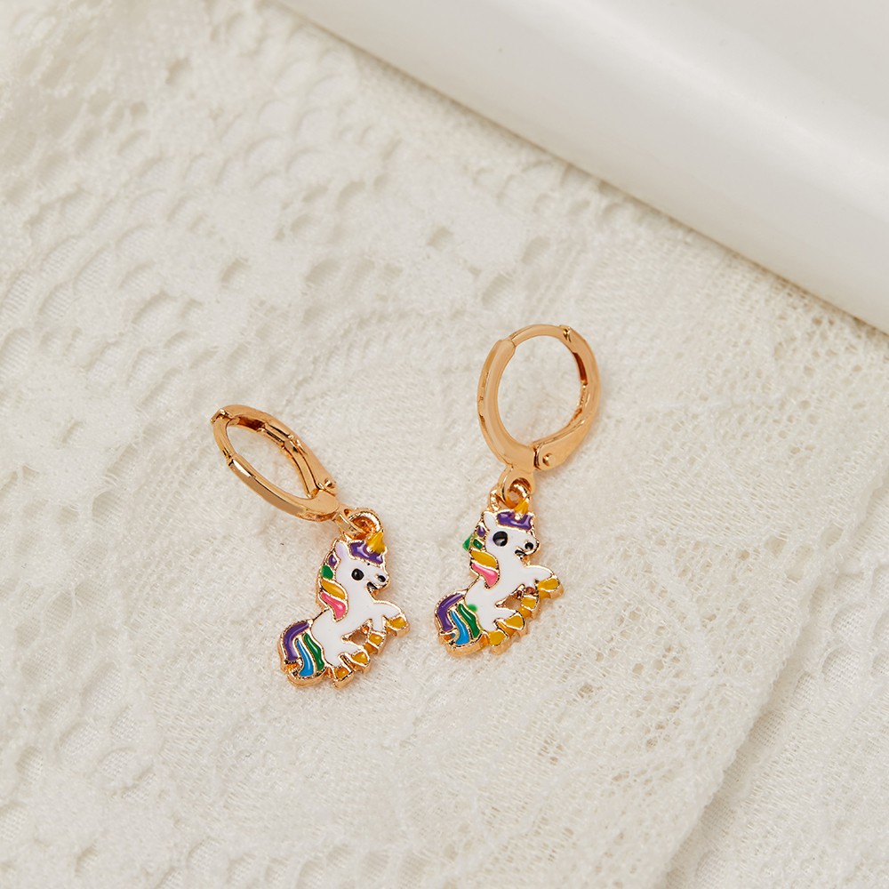 Y401 [Cod]Anting Anak/Dewasa Unicorn Lucu Anti Luntur Fashion Earrings Aksesoris Terbaru 2021 Murah Anting Tusuk Little Pony Anti Karat Perhiasan Titanium