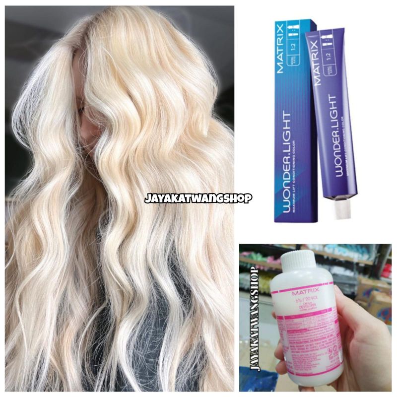 Paket Semir MATRIX Wonder Light Clear WL-Clear Color Cream dan Peroxide 135mL | Cat Rambut + Developer | Wonderlight