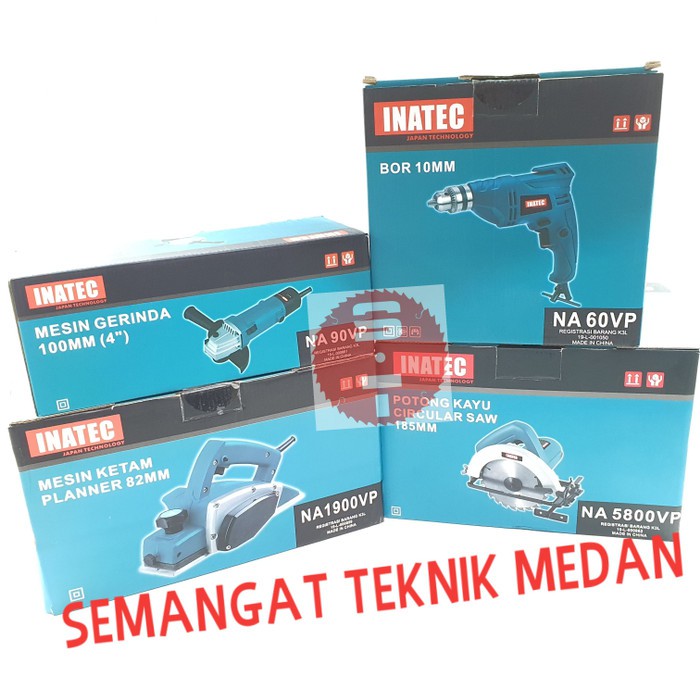 PAKET BOR 10mm GRENDA 4" KETAM PLANER 3" CIRCULAR SAW 7" SET INATEC
