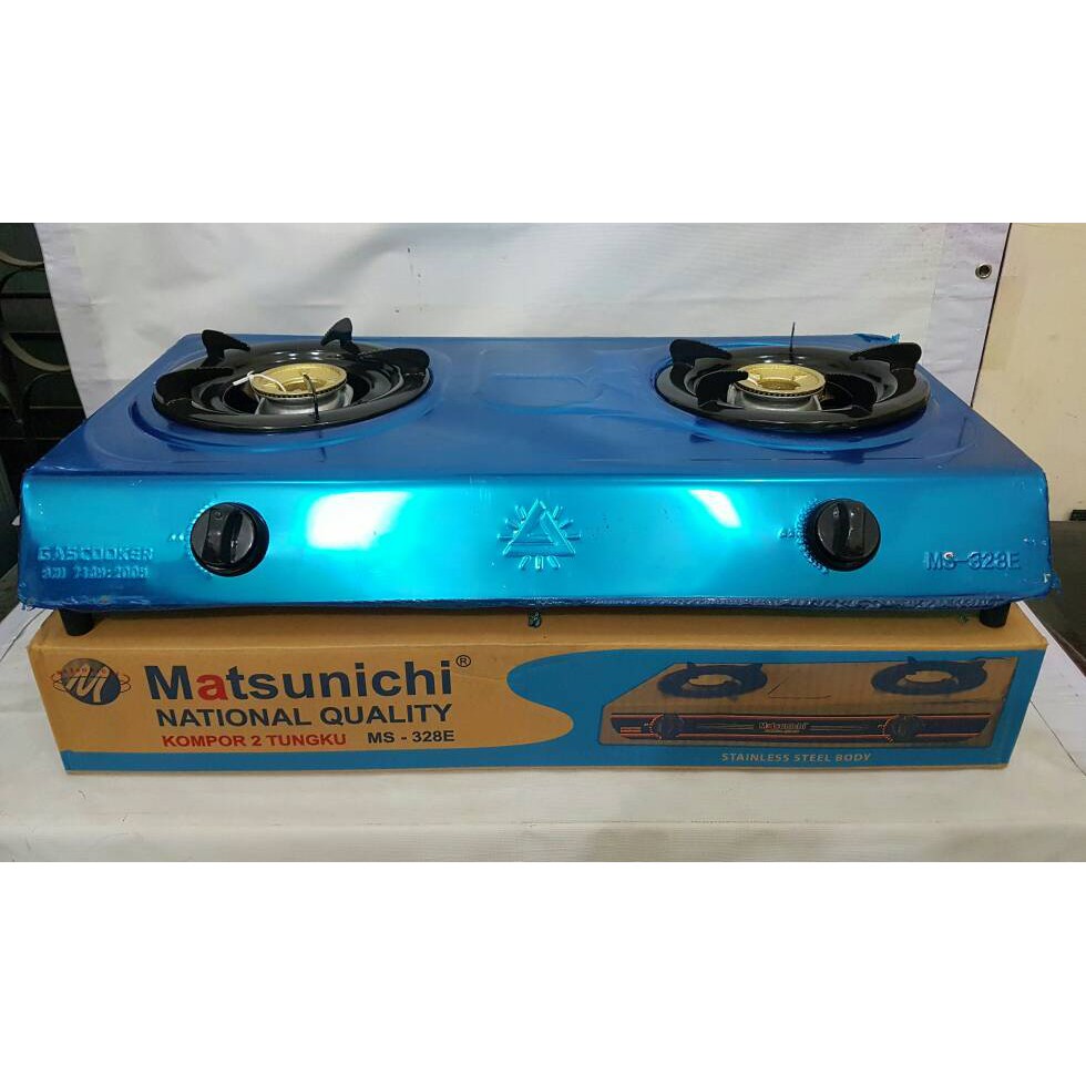 Kompor 2 Tungku Stainless Steel Gas LPG Matsunichi MS-328E