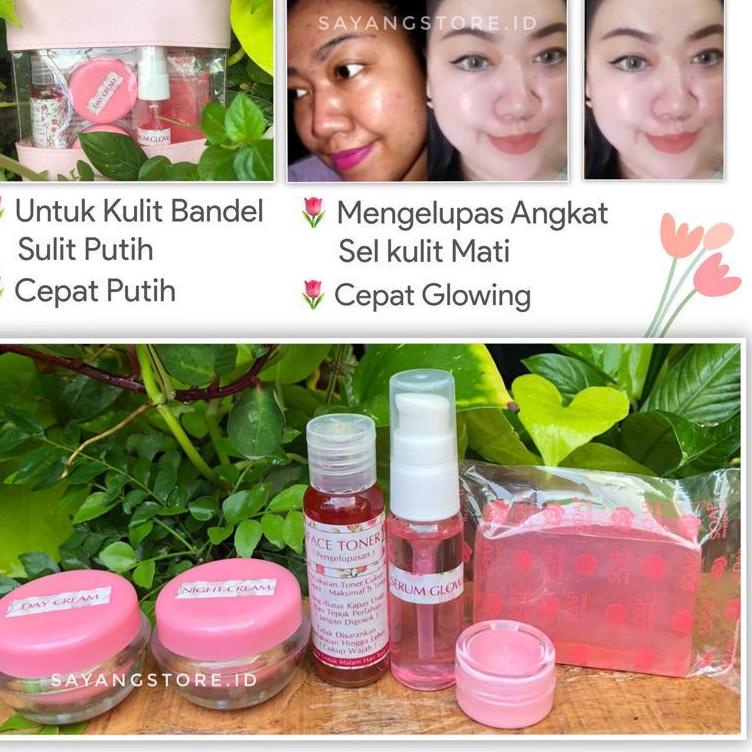 [PRODUK KJC] CREAM PEMUTIH WAJAH [PAKET PENGELUPASANPPENGELUPASAN+serum ]CREAM PEMUTIH WAJAH/PEMUTIH