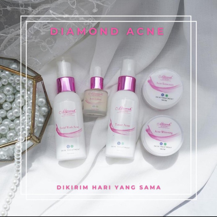 MARWAH SKIN CARE DIAMOND ACNE UNTUK KULIT WAJAH BERJERAWAT (ORI 100%)