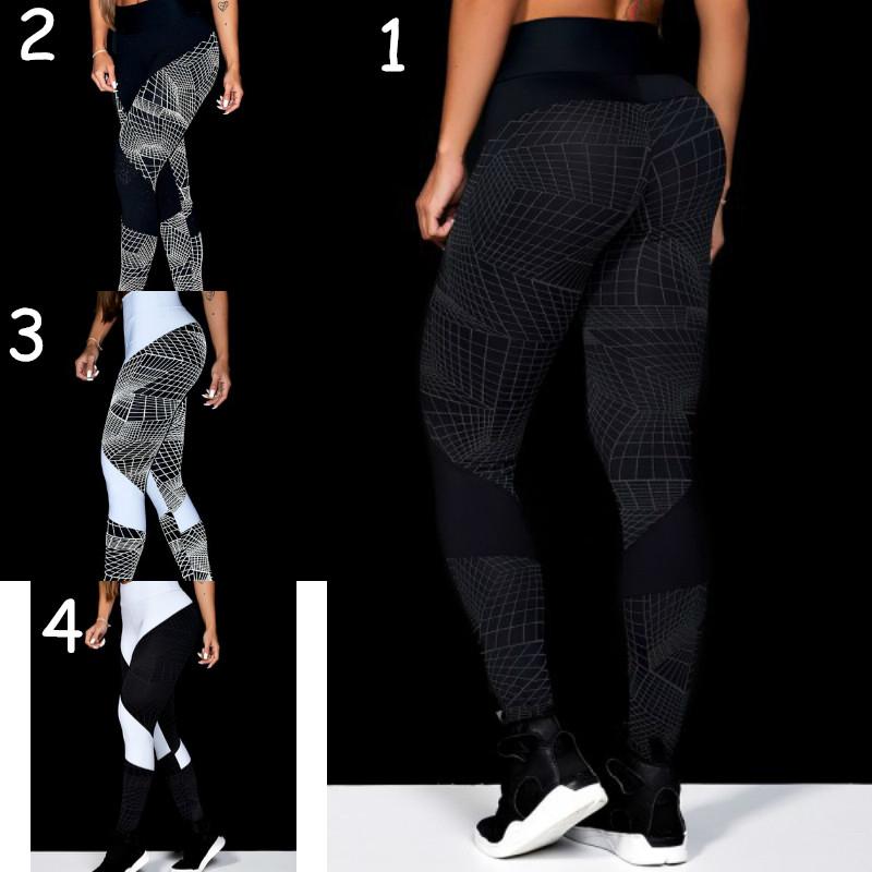  Celana  Legging Panjang  Wanita  Sexy Model High Waist Motif 