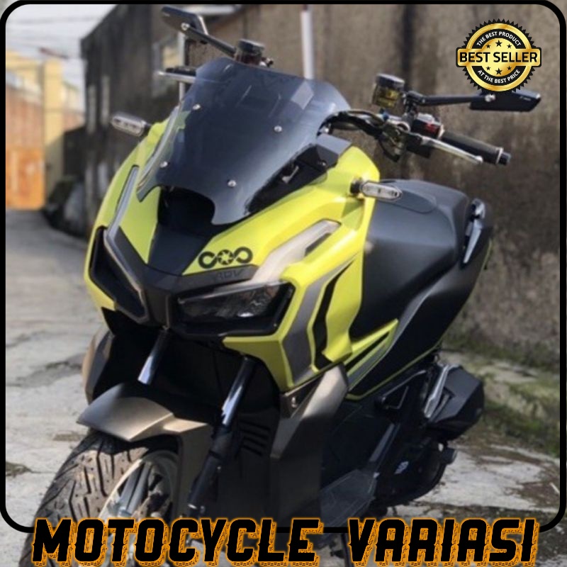 Visor Windshield ADV 150 Pendek model Ocito Sporty Rayben Clear Hitam
