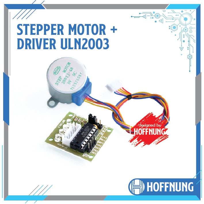 Motor Stepper 28BYJ 28 BYJ 48 5V + Driver ULN 2003 ULN2003