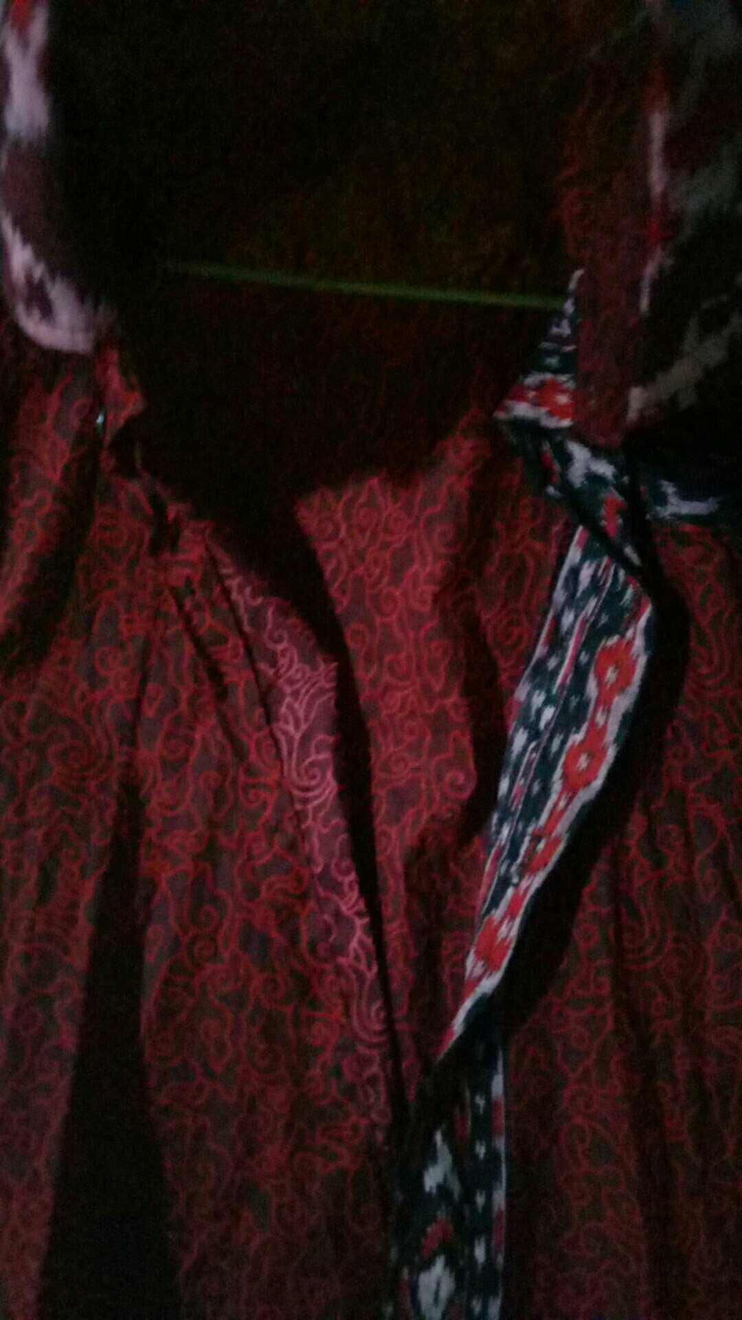 Ruzza Batik Anak Ukuran 0-15 Tahun Kemeja Motif Kipas Hitam Merah Phoenix Pink
