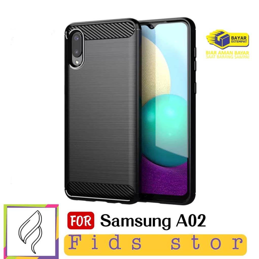 Case Ipaky Carbon Fiber Samsung Galaxy A02  Ultra Slim Ipaky Carbon Premium Softcase Samsung A02