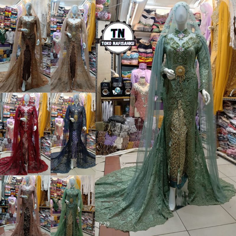 kebaya pengantin akad | wedding dress | kebaya akad payet | gaun pengantin modern