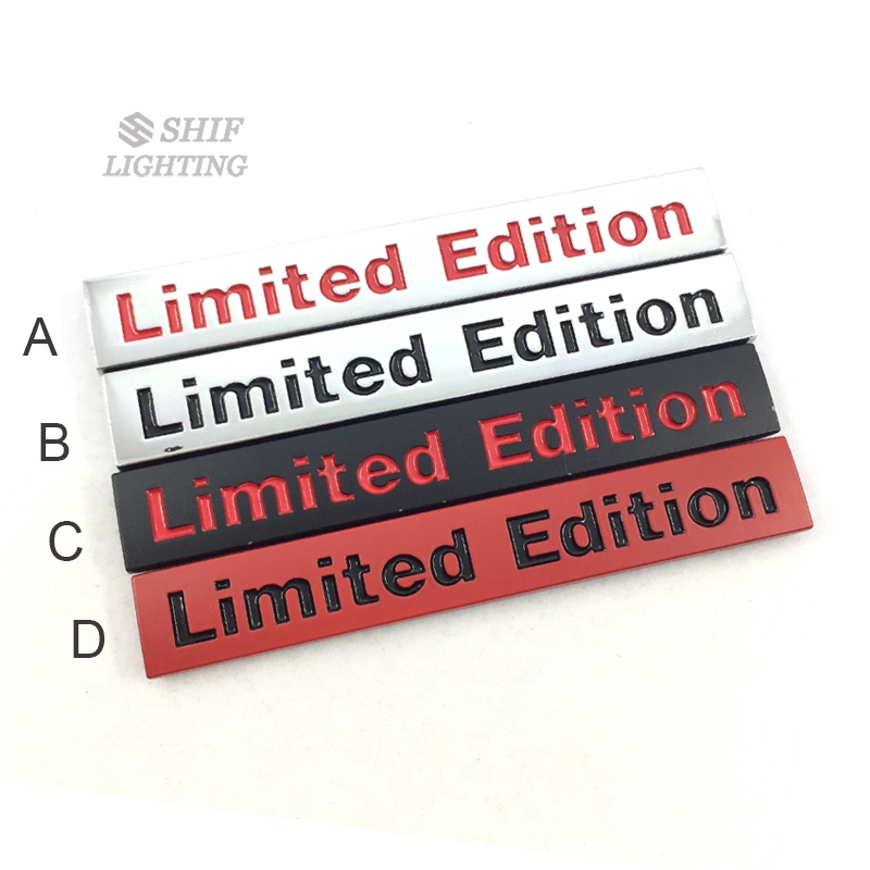 1Pc Stiker Emblem Logo LIMITED EDITION Bahan Metal Untuk Dekorasi Mobil