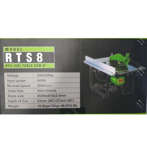 NEW RYU RTS8 Table Saw 8&quot; Meja Gergaji Kayu RTS 8 Table Saw Mesin Gergaji Kayu Meja 8 INCH