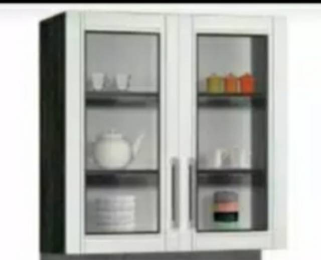 Lemari dapur atau kitchen set 2 pintu kaca