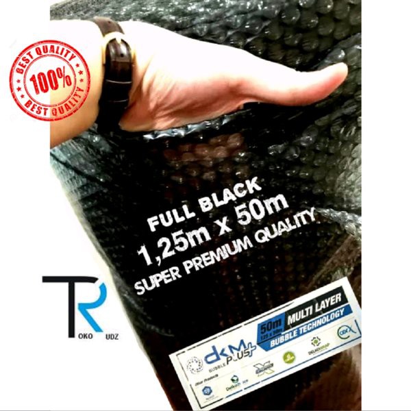 

vcS6 Plastik Bubble Wrap Hitam 125cm x 50m merk DKM Kualitas Super Premium