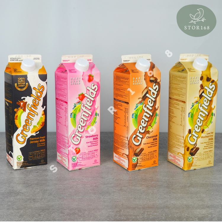 

Greenfields Fresh Milk 1 Lt | Jersey Chocomalt Strawberry Mochaccino