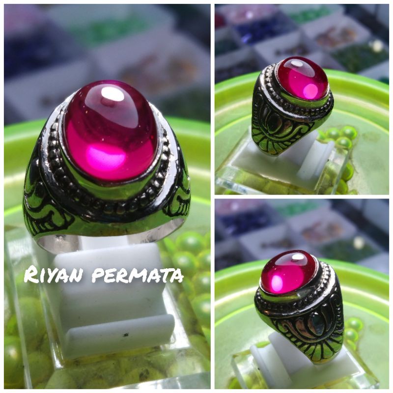 Cincin batu merah siam Bangkok biasa dan cincin merah Siam Bangkok star