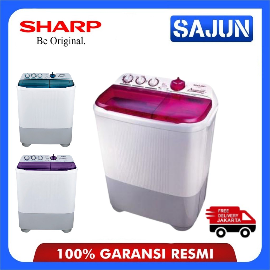 (FREE ONGKIR ) MESIN CUCI SHARP EST 85CR ES T85CR 8 KG 2 NEW SUPER AQUAMAGIC ( JABODETABEK ONLY )