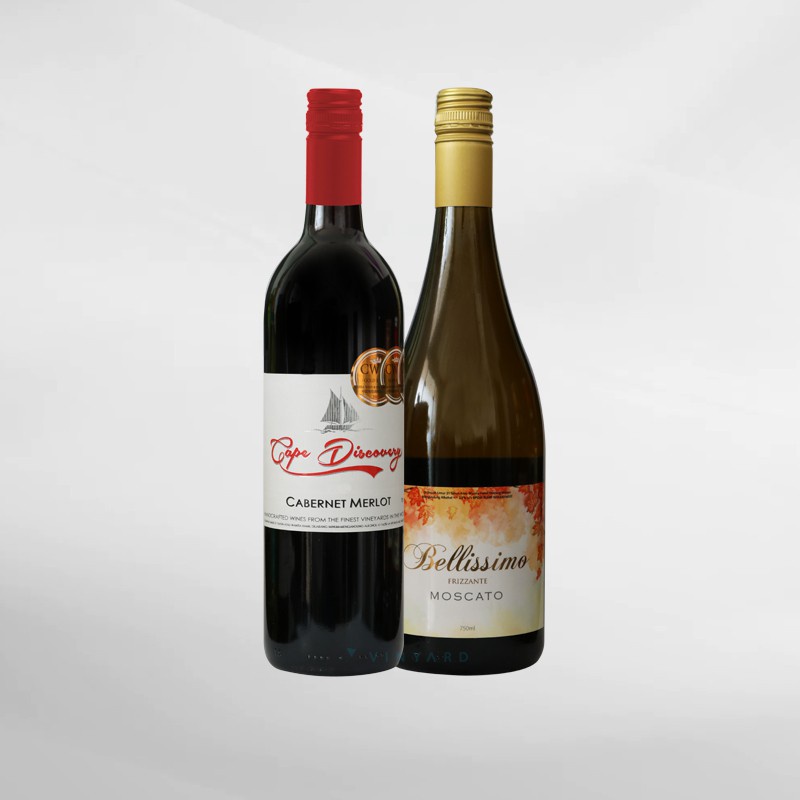 Paket Bundling Cape Discovery Cabernet Merlot 750ml + Bellissimo Moscato 750ml