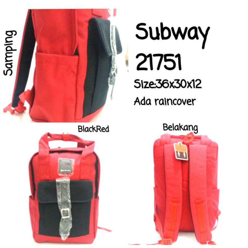 tas ransel backpack sekolah anak perempuan subway 21751 termurah