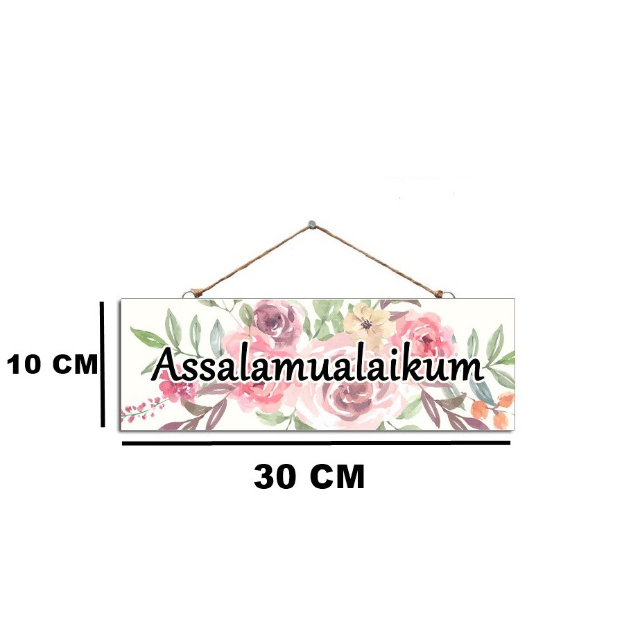 [NEW] Hiasan Pintu Tulisan Assalamualaikum Wall Decoration 10cm x 30cm