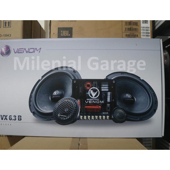 Speaker Split 3 Way Venom Black VX6.3B Audio Speaker Mobil Venom Asli