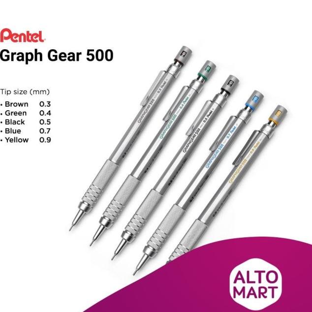 

PENTEL GRAPH GEAR 500 MECHANICAL PENCIL 0.5 MM 0.5MM GRAPHGEAR