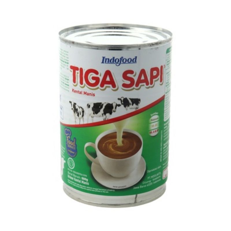 Susu Kental Manis Tiga Sapi Kemasan 490 ml / SKM Tiga Sapi Indofood